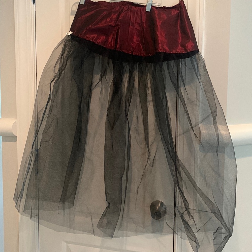 Black tulle fabric